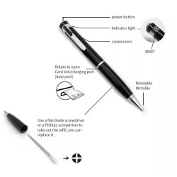 1080P Pen Camera Spy Pen Camera med Audio Video Voice Pen Recorder
