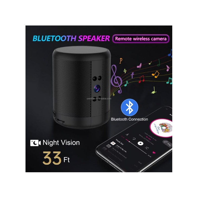 160 wide angle night vision SD card storage loop recording remote shooting music speaker camera Bluetooth