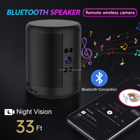 160 wide angle night vision SD card storage loop recording remote shooting music speaker camera Bluetooth