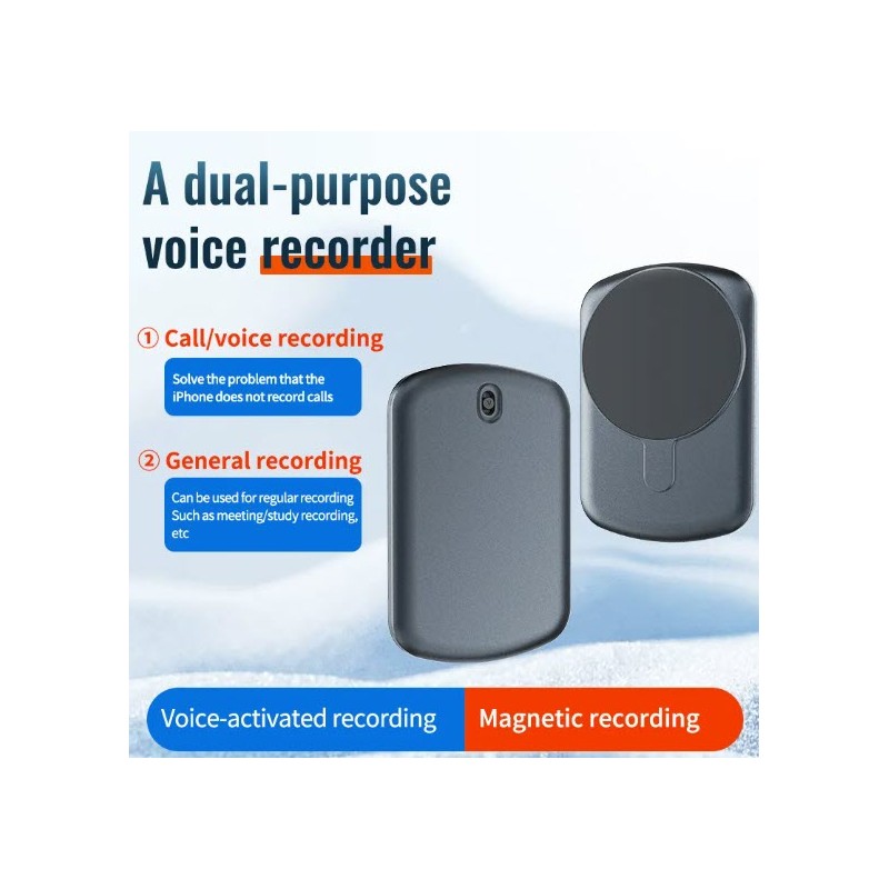 Magnetic Digital Voice Recorder Professional Voice Activated Sound Dictaphone 16GB