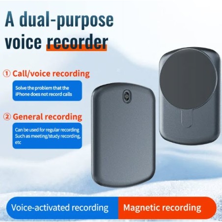 Magnetic Digital Voice Recorder Professional Voice Activated Sound Dictaphone 16GB