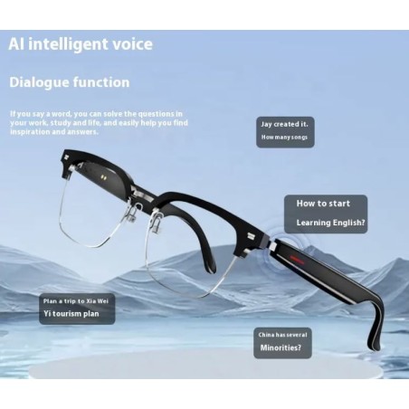 AI Smart Translator Glasses Real-Time 100+ Multi-Language Interpretation